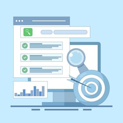 seo-optimization-promotion-concept-web-browser-for-digital-marketing-concept-website-analysis-strategy-and-innovation-research-optimize-your-site-in-form-graphic-icon-illustration-vector